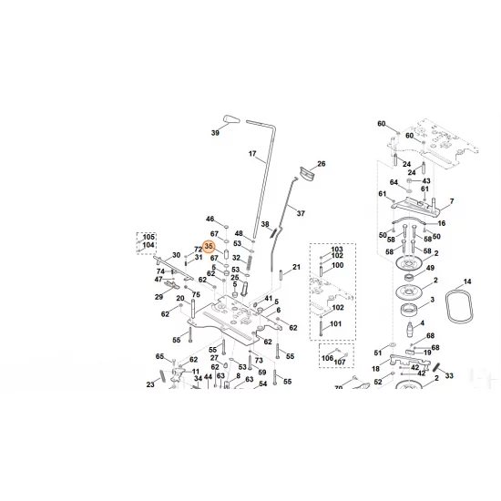 STIHL  Tulejka odległościowa 16x20x43 mm 6170 162 9100